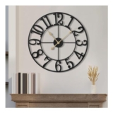 Maxstar 50cm round Wall Clock, Battery-Operated, Silent, Analog,