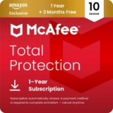 McAfee Total Protection 10-Devices 2026, Amazon Exclusive, 15-Month Subscription, Digital Download