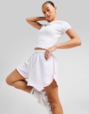 McKenzie French Terry Shorts in White/Pink, sizes XS – M (free C&C)