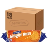 McVities Ginger Nuts Biscuits, Spicy Ginger Crunch, 200g (Pack of 18)
