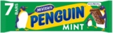 McVities Penguin Mint Biscuit Bars, 172 g (7 Bars Per Pack)