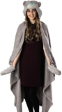 Me To You Bear Hooded Fleece Blanket,Grey