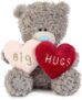 Me To You Tatty Teddy Plush 10cm-High Big Hugs Bear With Padded Faux Fur Hearts – Official Collection