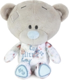 Me to You Tiny Tatty Teddy New Baby Boy Plush, 15cm Bear – Official Collection, Blue, White, Grey