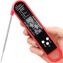 Meat Thermometer Digital for Grilling and Cooking, Instant Read Food Thermometer with Foldable Probe, Perfect for Kitchen, Outside Grill, Candy Making, Essentials BBQ Accessories (Red)