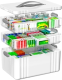 Medicine Storage Box with Handle, 3-Layer Medicine Box