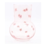 Medium Pink Glass Dried Flower Bud Vase 20x14cm