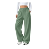 Meeyuioe Womens Joggers Sweatpants with Pockets, Elastic Waist, Mint Green