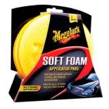 Meguiars Soft Foam 4 Applicator Pads For Hand Applying Waxes Or Tire Dressings, Yellow – X3070
