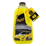 Meguiars Ultimate Car Wash & Wax 1.4L, Shampoo that Leaves a Deep, Glossy, Just-Waxed Shine – G17748EU