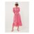 Mel Puff Sleeve Gingham Midi Dress Red