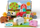 Melissa & Doug Blockables Farm Snap And Play Wooden Building Toys for Kids, 56 Pcs Age 2-7 – FSC Certified