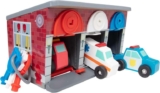 Melissa & Doug Toy Keys and Cars Wooden Rescue Vehicles and Garage (7 pcs)
