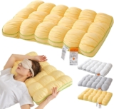 Mellow Puff Pillow, Cooling Marshmallow Cloud Pillow for Adults, Soft Support Bed Pillow for Side & Back Sleepers, Lightweight Breathable for Bedroom, Sofa, and Travel