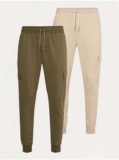 Mens 2 Pack Cargo Cuffed Joggers Sizes S-3XL / Cuffed Joggers Sizes S-4XL 10% Off with Reward Points Free C&C