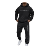 Mens 2-Piece Hoodie Set: Track Pants & Top with Pockets