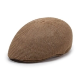 Mens Adjustable Mesh Flat Cap, Khaki