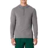 Mens Athletic Soft Performance Lightweight Quarter-Zip Long Sleeve Running Gym with Hood – Hoodie