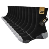 Mens Cotton Crew Socks, Cushioned Work Athletic Socks – Sizes 6-14 – Sold by Stoeury / FBA