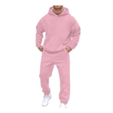 Mens Fleece Hooded Tracksuit Set 2-Piece Joggers