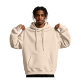 Mens Fleece Hoodie Oversized Long Sleeve Pullover with Pocket