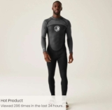 Mens Full 2mm Wetsuit Black Dark Grey White – With Code
