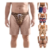 Mens Funny Booty Swim Shorts Novelty Cheeky Trunks