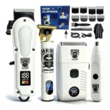 Mens Hair Clippers and Trimmers Set with 8 Guide Combs