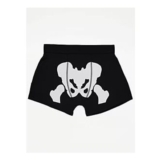 Mens Halloween Black Skeleton Hipster Trunks – XS