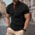 Mens Henley Summer Short Sleeve Lightweight T-Shirt with Pocket – Ships by and sold by Haul Global