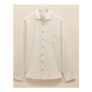 Mens Linen Blend Cream/White Stripe Shirt 2XL and 3XL