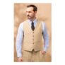Mens Linen Single Breasted Waistcoat-38 Inch Only