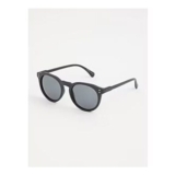 Mens Matte Black round Sunglasses