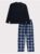 Mens Navy Henley Checked Pyjama Set (Sizes XS – 4XL) – Free Click & Collect