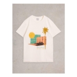 Mens Palm Springs Crew Neck Graphic Tee