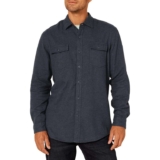 Mens Regular-Fit Long-Sleeve Two-Pocket Flannel Shirt – XS