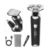 Mens Rotary Electric Shaver 3-in-1, Wet-Dry, Nose and Sideburn Trimmer