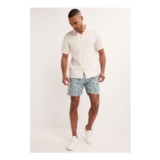 Mens Sage Leaf Print Swim Shorts
