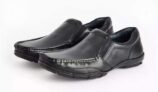 Mens Sole Comfort Black Leather Slip On Shoes Sizes 8-11 Free C&C