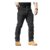 Mens Stretch Cargo Work Trousers, Black, Knee-Pad Pockets