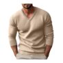 Mens V-Neck Slim-Fit Knit Jumper Long Sleeve