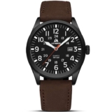 Mens Watches Military Analog Quartz Mens Wrist Watch Leather Band – Sold by BIDEN WATCHES / FBA 3ATM Sold