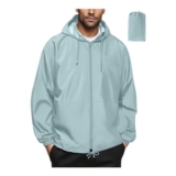 Mens Waterproof Lightweight Packable Outdoor Rain Jacket
