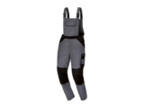 Mens Work Dungarees in Black / Grey – with knee-pad compatibility, YKK zip and multiple tool pockets