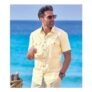 Mens Yellow Sunny Striped Shirt