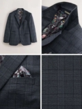 Mens checked suit jacket – size 42 short