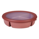 Mepal Bento 3-Compartment Cirqula Round, Airtight, 250/500 Ml, Vivid Mauve