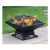 Metal Square Firepit Table Backyard Patio Stove Burning Fire Pit with Poker