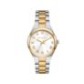 Michael Kors Lennox Ladies White Dial & Two Tone Bracelet Watch