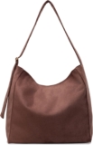Micmores Handbag Stylish Shoulder Bag for Women, Ultra Soft Foldable Vintage Vegan Leather Tote Bag for Work Travel Daily, Hobo Slouchy Purse with Adjustable Strap